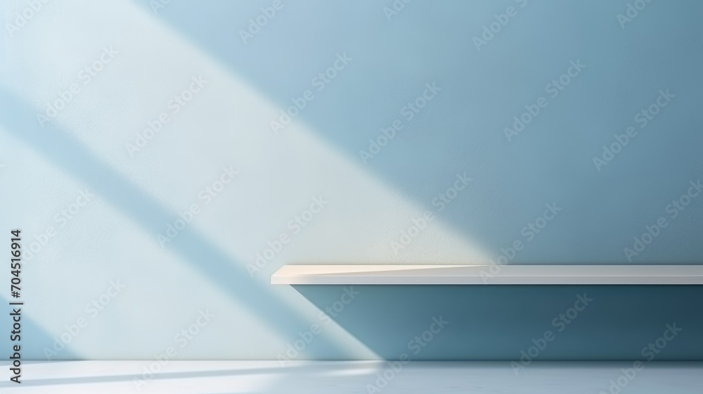 Minimal abstract light blue background for product presentation. 