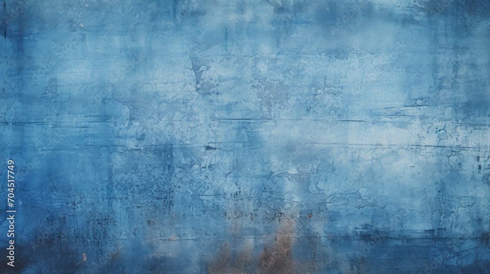 Grunge Style Textured Blue Background.
