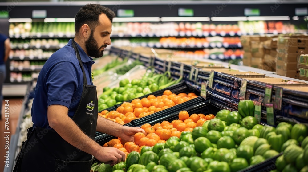 Personne faisant ses courses dans un hypermarch Personne faisant ses courses dans un hypermarch