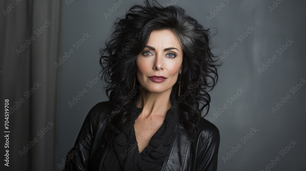 Fashion Woman Profile Portrait. Vogue Style Model. Stylish Makeup and Manicure. Beauty Girl with Black Hair Fashion Woman Profile Portrait. Vogue Style Model. Stylish Makeup and Manicure. Beauty Girl with Black Hair