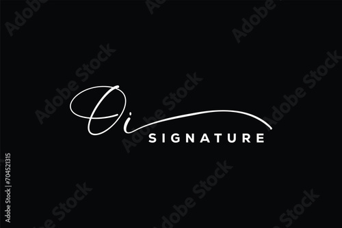OI initials Handwriting signature logo. OI Hand drawn Calligraphy lettering Vector. OI letter real estate, beauty, photography letter logo design.