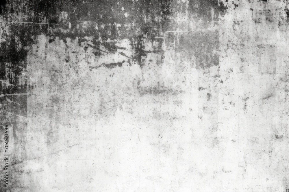 Fototapeta premium Grunge background of black and white. Abstract illustration texture of cracks, chips, dot. Dirty monochrome pattern of the old worn surface.