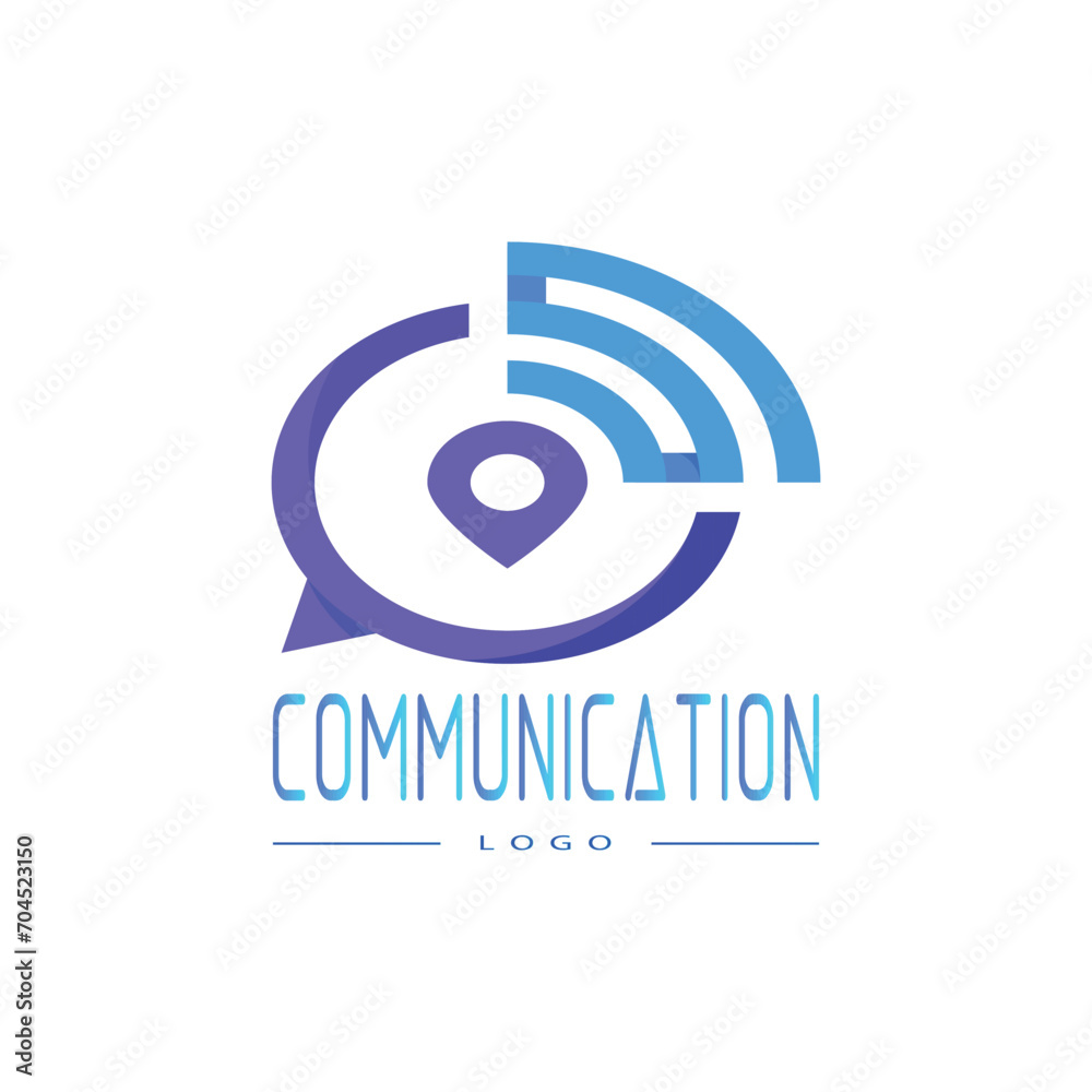 Free vector communication logo design template Free vector communication logo design template