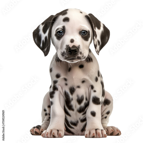 Dalmatian puppy. Isolated on transparent background.