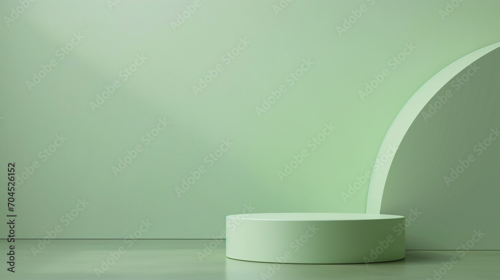 Product display green podium for product presentation. Product display green podium for product presentation.