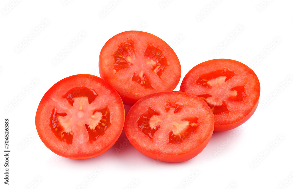 Slices of tomato isolated on transparent background. PNG Slices of tomato isolated on transparent background. PNG