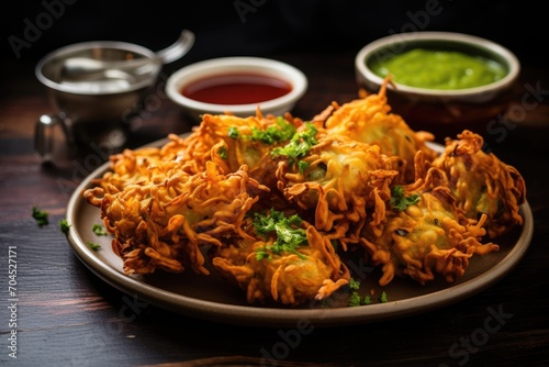 Indian cuisine food onion bhaji pakora onion payaz