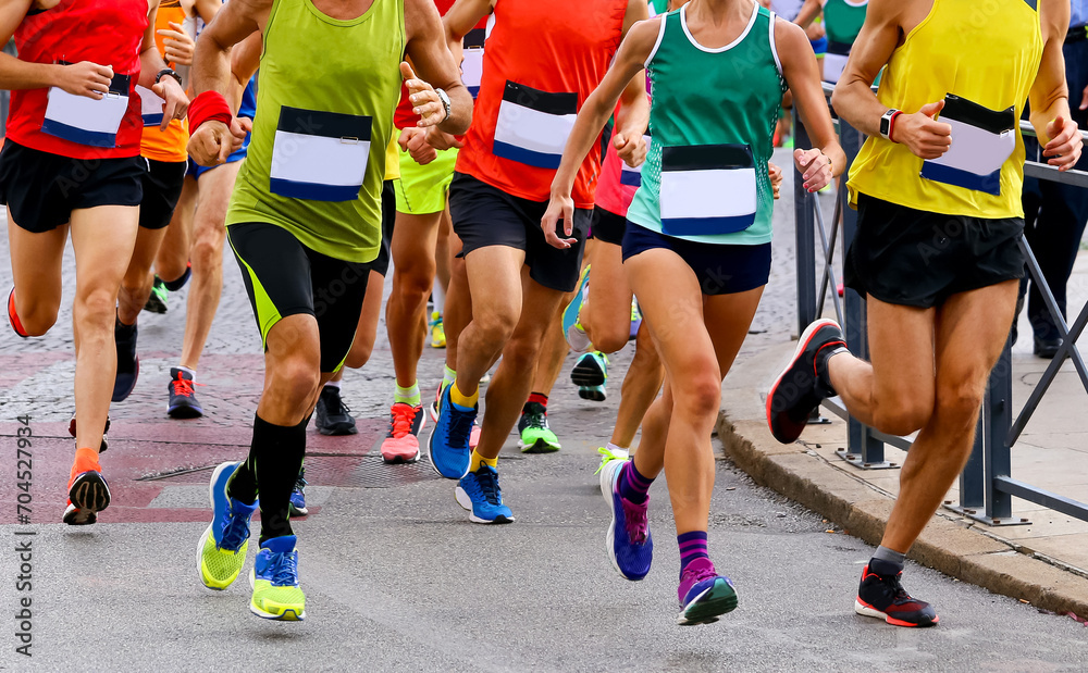 running race with feet and legs of runners sports athletes running race with feet and legs of runners sports athletes