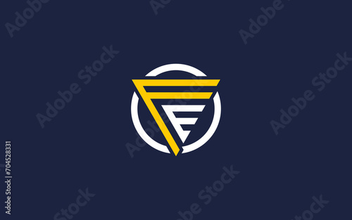 letter fe triangle logo icon design vector design template inspiration