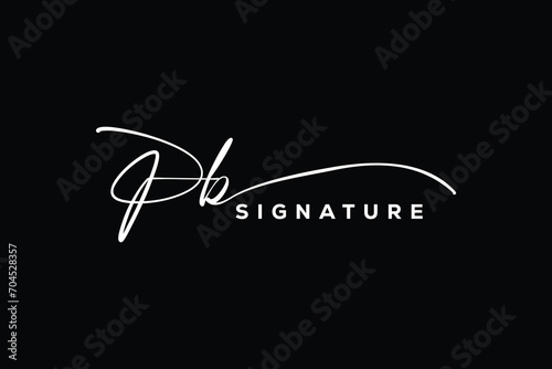 PB initials Handwriting signature logo. PB Hand drawn Calligraphy lettering Vector. PB letter real estate, beauty, photography letter logo design.