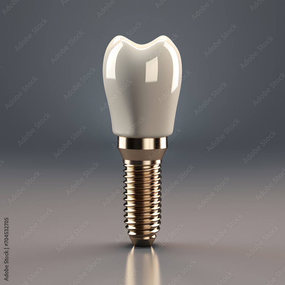 Close up of dental teeth implant Close up of dental teeth implant