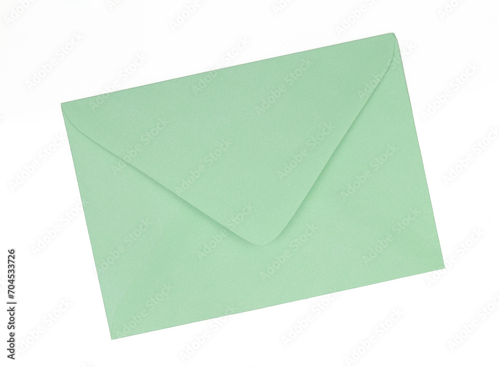 Big green blank envelope isolated on white background Big green blank envelope isolated on white background