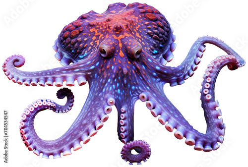 Octopus illustration PNG element cut out transparent isolated on white background ,PNG file ,artwork graphic design.