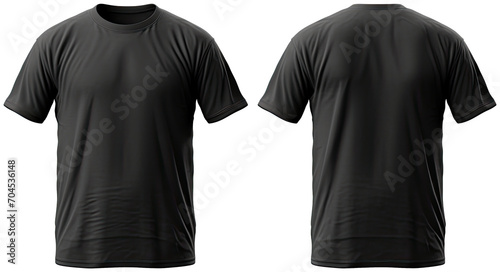 black t-shirt illustration PNG element cut out transparent isolated on white background ,PNG file ,artwork graphic design.