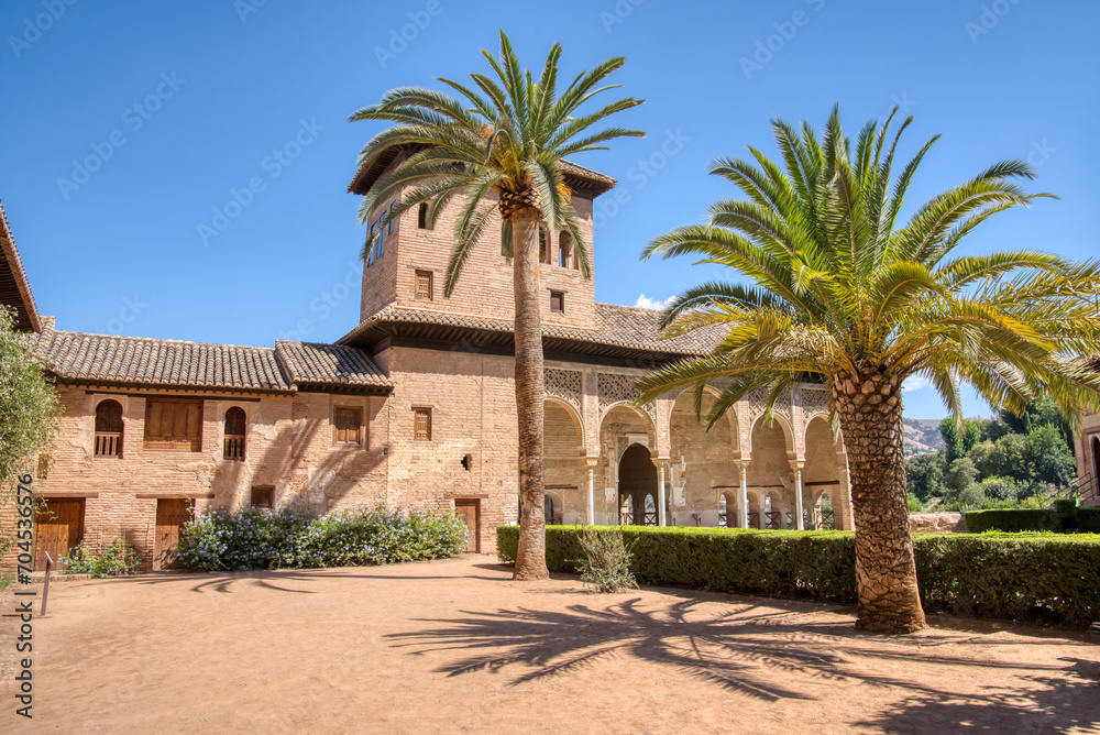 The El Partal Palace in the Alhambra of Granada, Spain