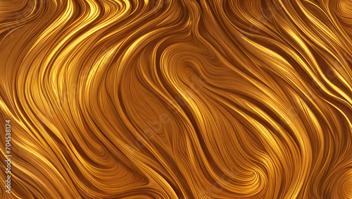 Gold abstract background with smooth lines and waves.