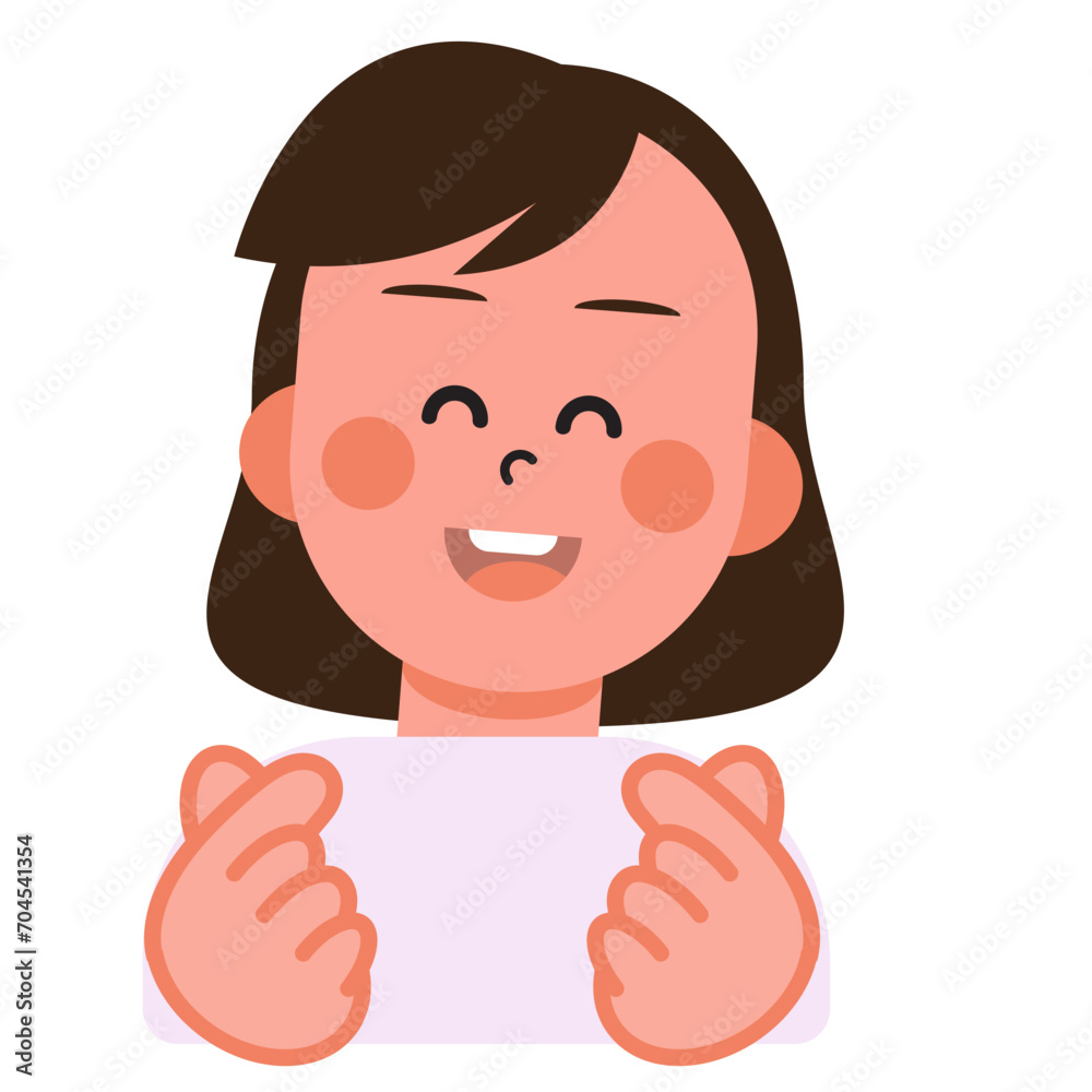Boys and girls express their love in heart-shaped sign language on Valentine's Day. SVG Boys and girls express their love in heart-shaped sign language on Valentine's Day. SVG