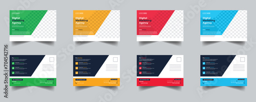 Modern Creative Corporate Post Card Template, Vector Template for Opening Invitation Editable, Professional Business Postcard Design, Event Card Design, Invitation Design, Direct Mail EDDM Template