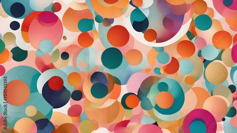 Hand drawn geometric seamless Round circular dot polka dot pattern. doodle. AI generated image, ai Hand drawn geometric seamless Round circular dot polka dot pattern. doodle. AI generated image, ai