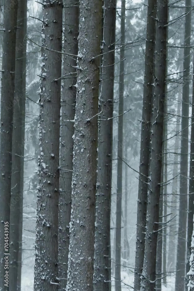 winter landscape with trees and snow winter landscape with trees and snow