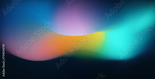 Fototapeta Naklejka Na Ścianę i Meble -  4K Beautiful color gradient background with noise. Abstract pastel holographic blurred grainy gradient banner background texture Colorful digital grain soft noise effect Nostalgia, vintage, retro	