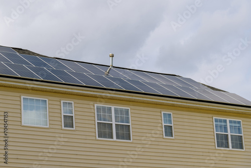 new solar panel on the roof