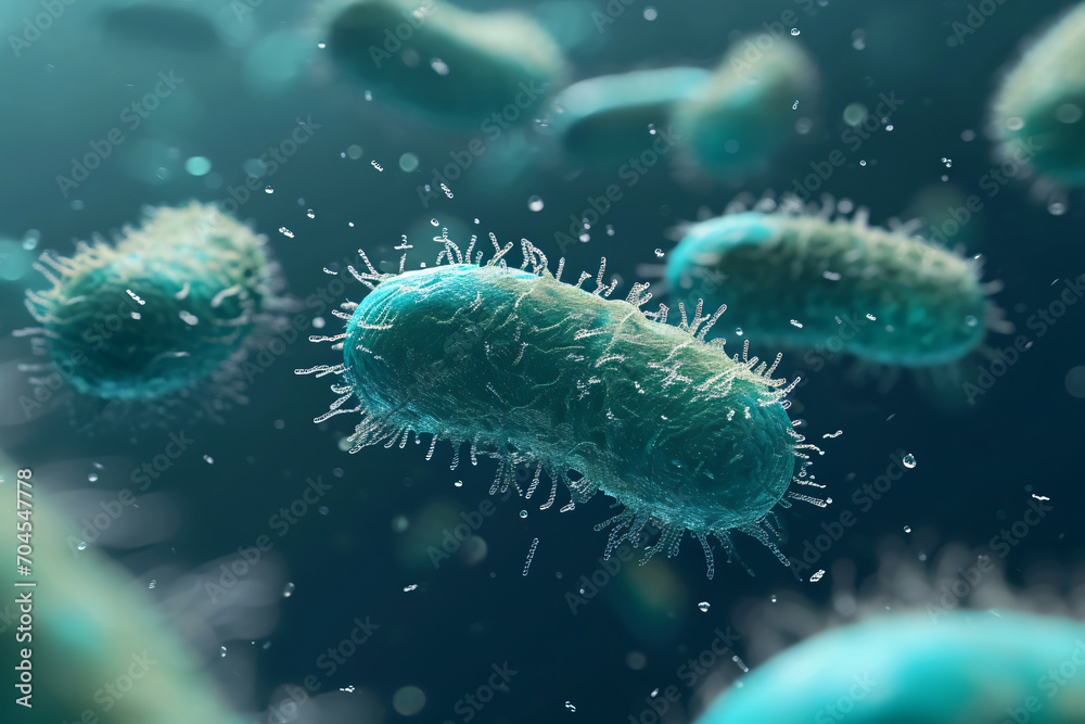 Microscopic bacteria structure.disease infection. Microscopic bacteria structure.disease infection.