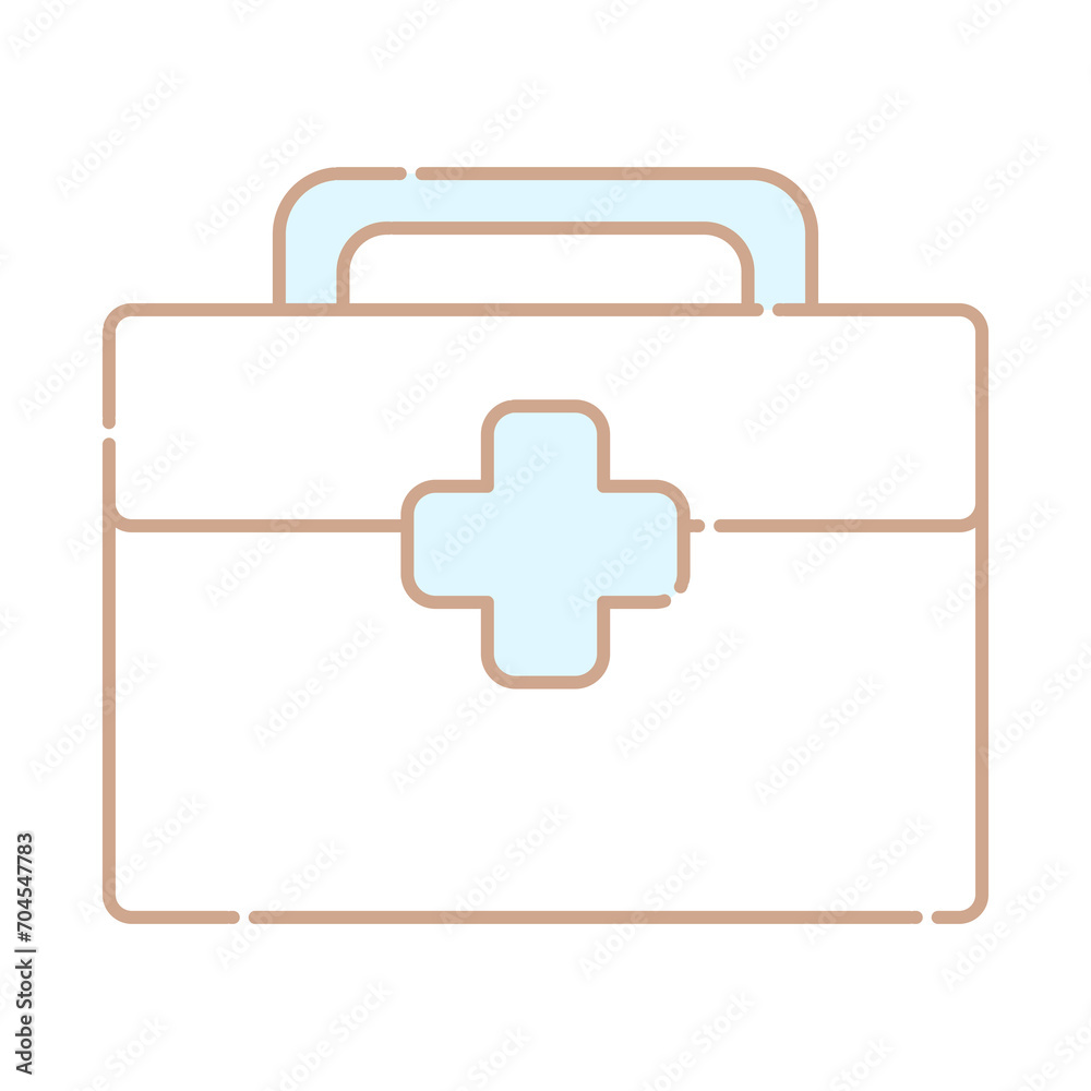 シンプルな水色の救急箱⭐︎PNG