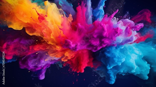 Colors Explosion with dark background