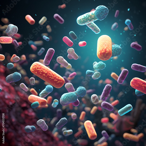 Explore the healing world of probiotics in this captivating image, showcasing their microscopic prowess as a medicinal force. 