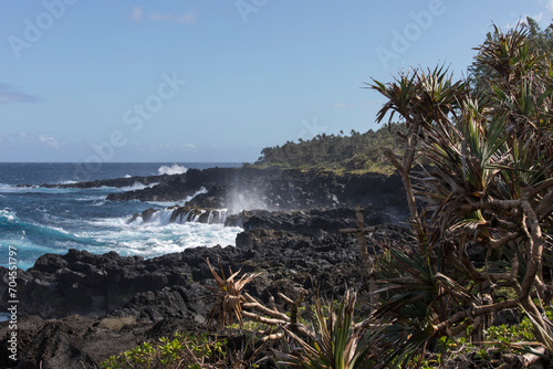 Landscape view of La Reunion coast