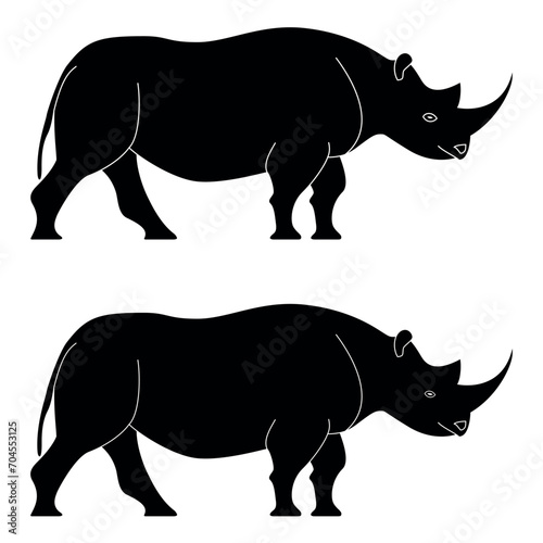 Nashorn, Rhinozeros, Afrika - Silhoutte, Tier