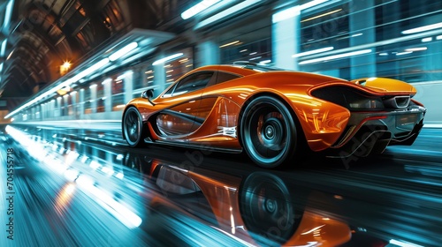 Mesmerizing sport car photography capturing motion blur, reflections, and cinematic speed