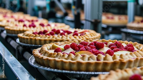 Production of bakery products at the plant using modern technologies, Pies with fruits, berries, apples.