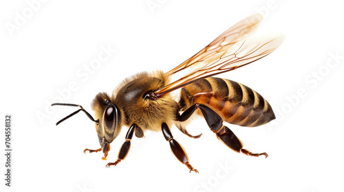 honey bee isolated on transparent background photo
