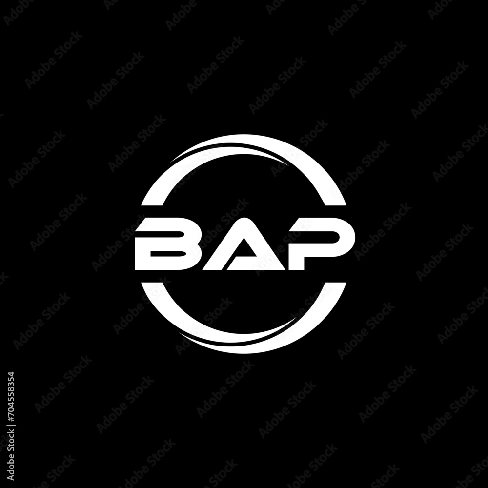 BAP letter logo design with black background in illustrator, cube logo, vector logo, modern alphabet font overlap style. calligraphy designs for logo, Poster, Invitation, etc. BAP letter logo design with black background in illustrator, cube logo, vector logo, modern alphabet font overlap style. calligraphy designs for logo, Poster, Invitation, etc.