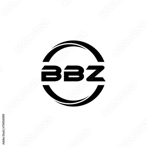 BBZ letter logo design with white background in illustrator, cube logo, vector logo, modern alphabet font overlap style. calligraphy designs for logo, Poster, Invitation, etc.