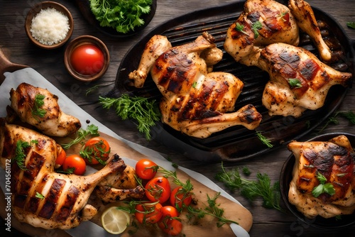 Marinated grilled healthy chicken