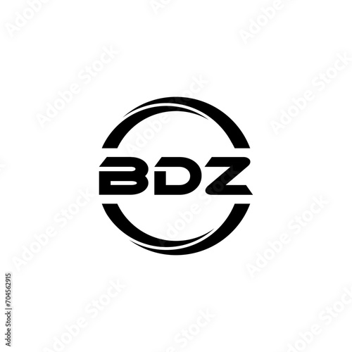 BDZ letter logo design with white background in illustrator  cube logo  vector logo  modern alphabet font overlap style. calligraphy designs for logo  Poster  Invitation  etc.