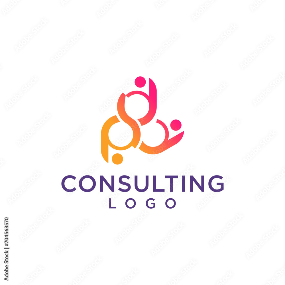 Community care logo template vector. consulting logo for business.
