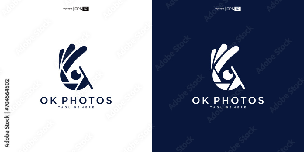 Best Photography Camera Minimal Logo Symbol Design. Vector Logo Template. - obrazy, fototapety, plakaty 