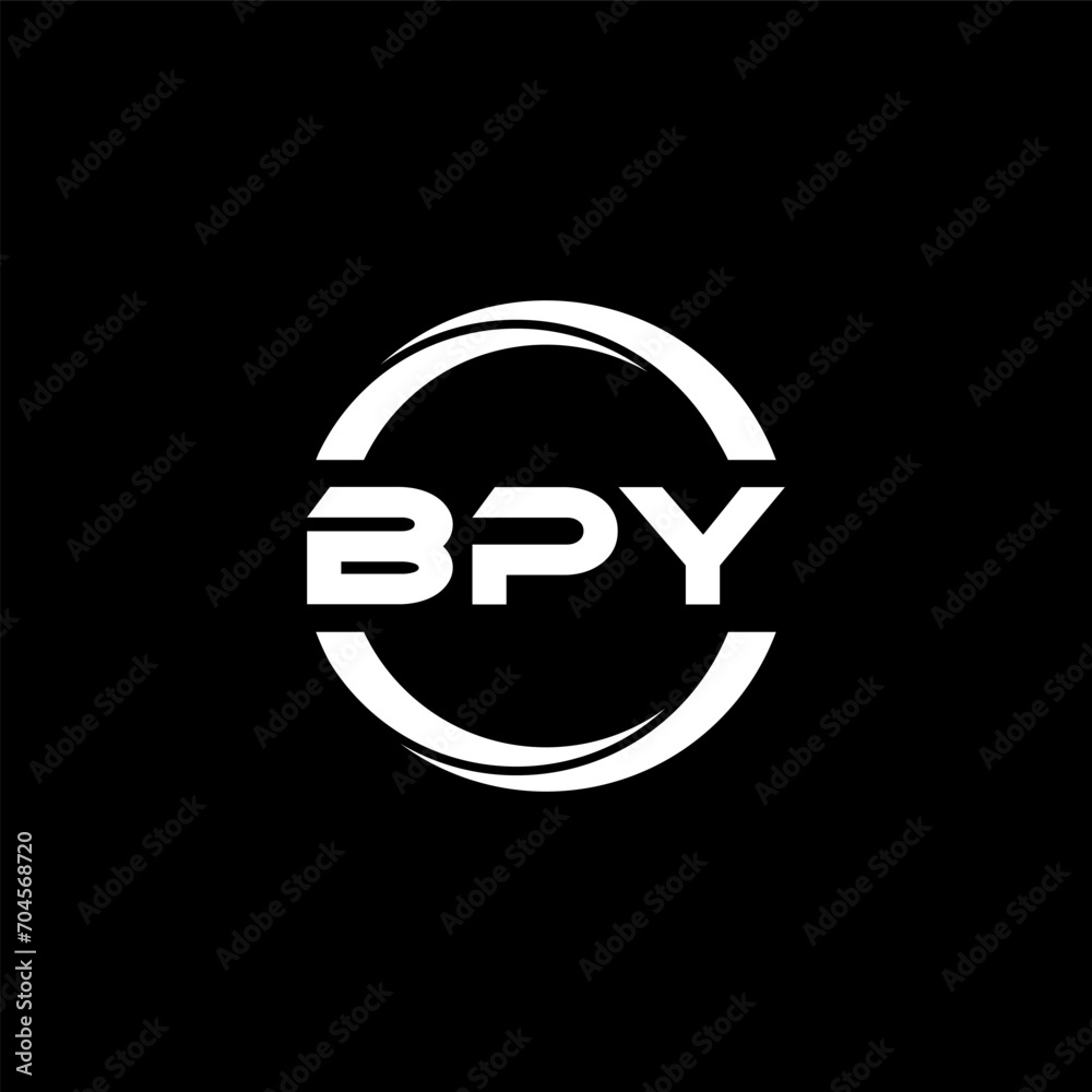 BPY letter logo design with black background in illustrator, cube logo, vector logo, modern alphabet font overlap style. calligraphy designs for logo, Poster, Invitation, etc. BPY letter logo design with black background in illustrator, cube logo, vector logo, modern alphabet font overlap style. calligraphy designs for logo, Poster, Invitation, etc.