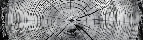 Wallpaper Mural A striking monochrome sketch captures the intricate symmetry and raw beauty of a weathered tree stump, evoking a sense of timelessness and depth through its use of black and white photography Torontodigital.ca