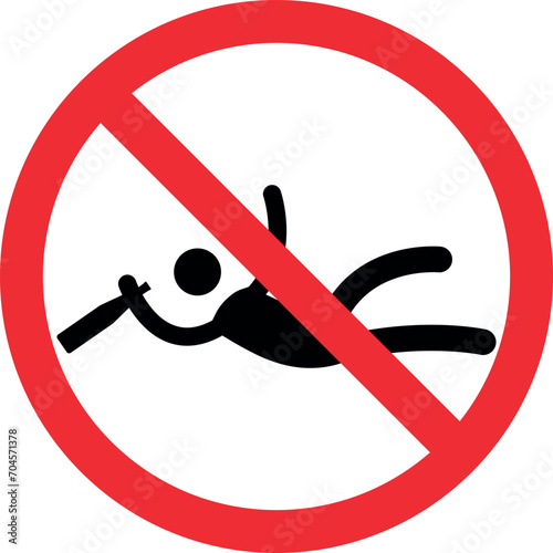 Alcohol prohibition sign. Drunk man not allowed. Forbidden signs and symbols.