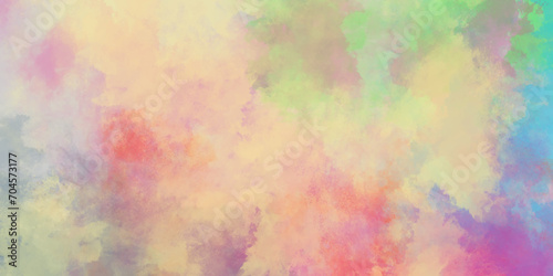 soft colorful abstract watercolor paint background design, watercolor paper textured illustration with splashes, Light multicolor pastel watercolor, watercolor bleed and fringe with vibrant splashes. © MUHAMMAD TALHA