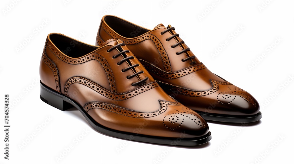 a pair of brown shoes a pair of brown shoes