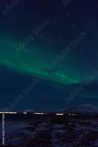 Fototapeta Naklejka Na Ścianę i Meble -  northern light in scandinavian norway near tromso 