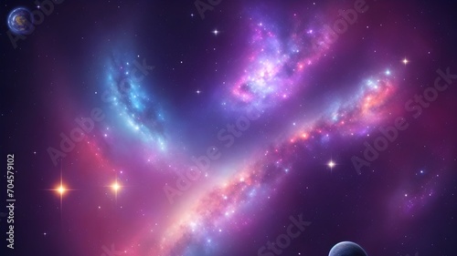 background with stars and galaxy image