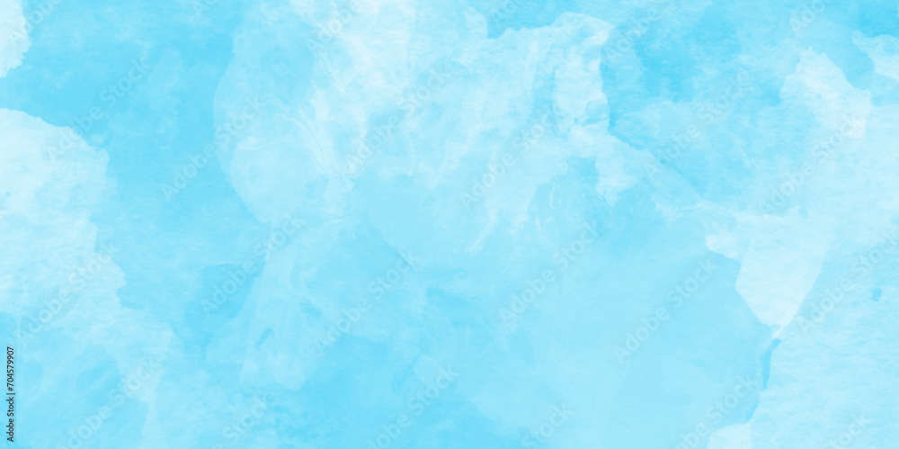 Aquarelle texture of painted sky blue watercolor, Hand painted blue watercolor paper texture, Artistic blue watercolor splash, blue marble background isolated on white paper.