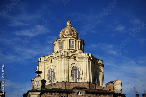 Baroque church of Saint Lawrence (San Lorenzo) in Turin by architect Guarino Guarini